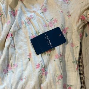 Lucky Brand Cream Floral Blouse
